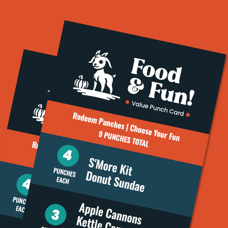 Looking for more fun? Add on a Food & Fun Card!